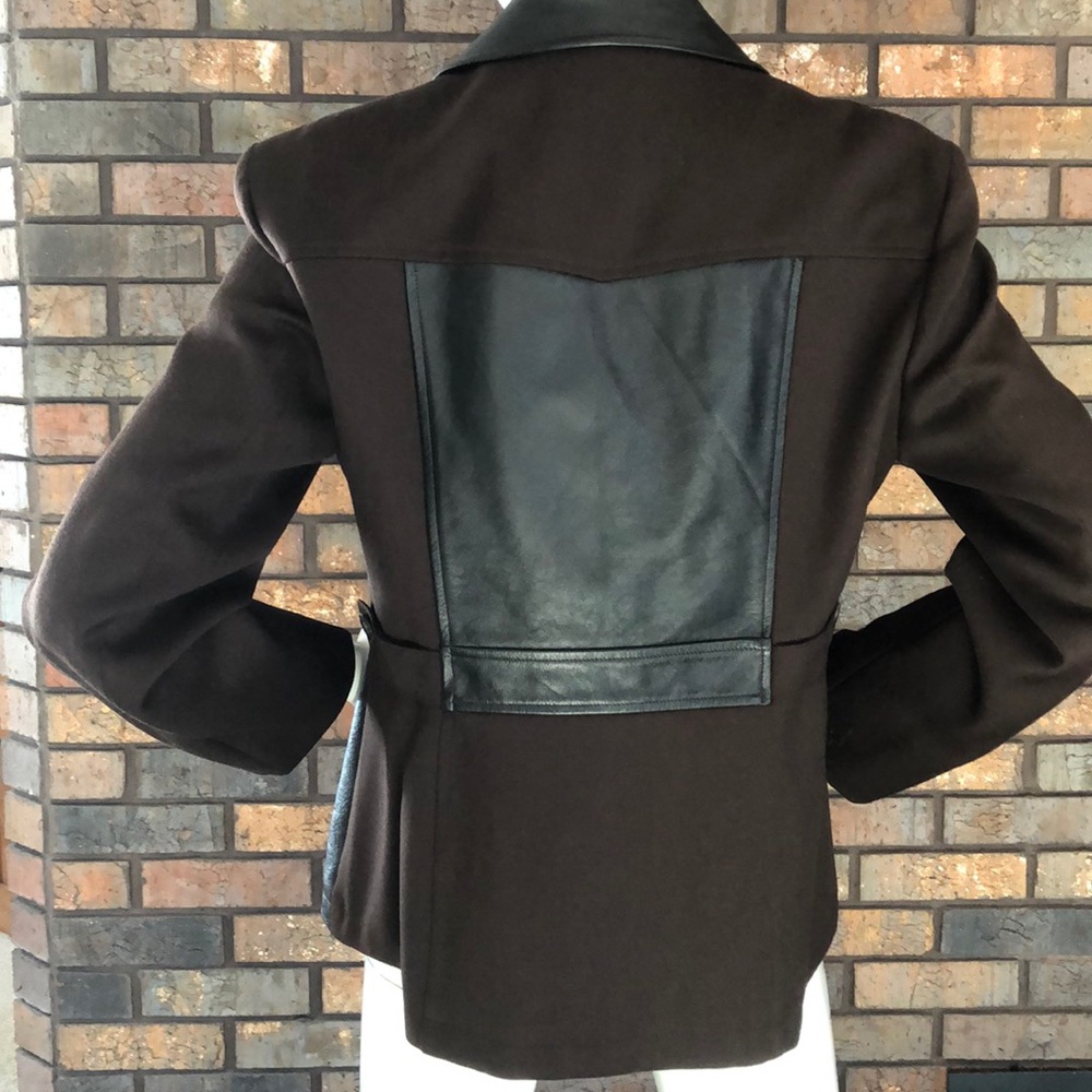 Sisley - Vintage Brown Blazer with Leather